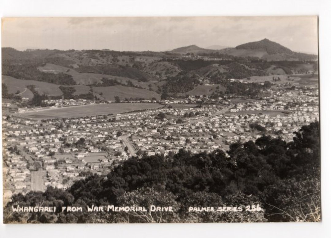 Real Photograph by T G Palmer & Son of Whangarei from War Memorial Drive. Joins to #254. - 44926 - image 0
