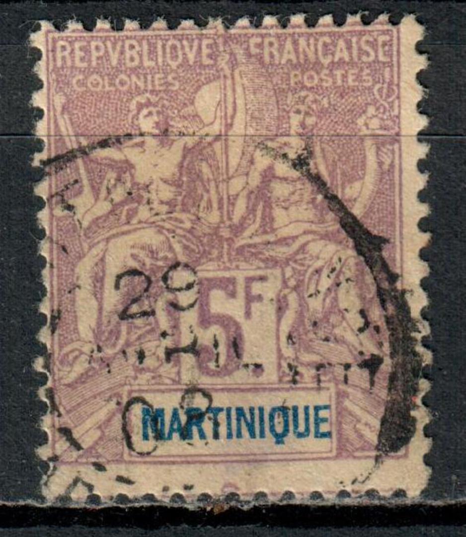MARTINIQUE 1899 Definitive 5fr Mauve on pale lilac. Nice used. - 71181 - Used image 0