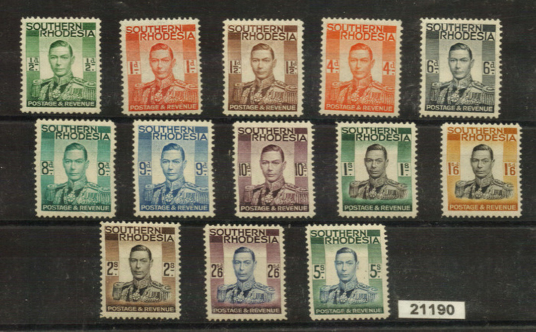 SOUTHERN RHODESIA 1937 definitive set. Extremely clean with good perfs. - 21190 - UHM image 0