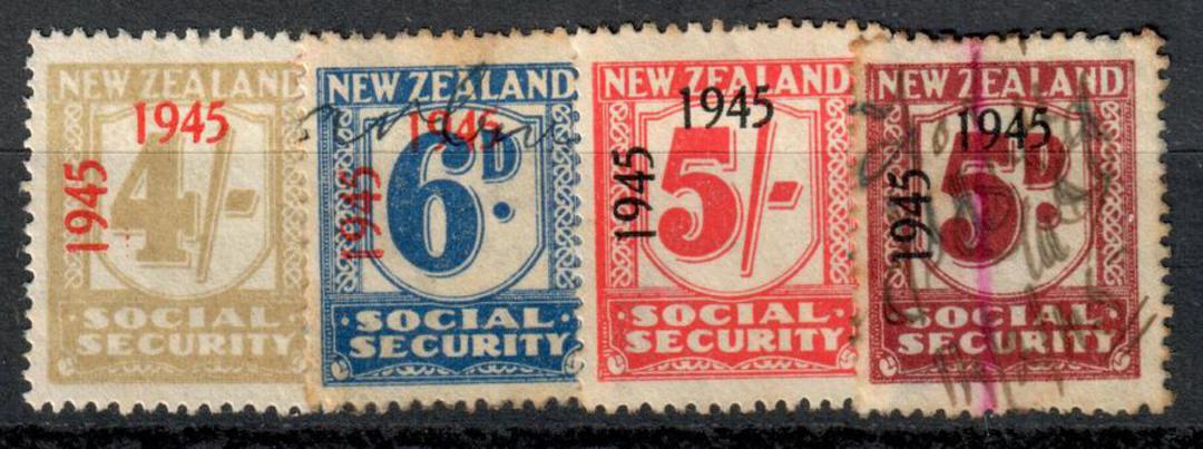 NEW ZEALAND 1945 Wage Tax. 6 values 2 of which are mint. - 75178 - Fiscal image 0
