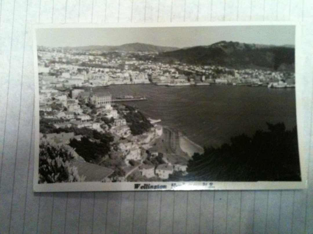 Real Photograph by N S Seaward of Wellington Harbour. - 47404 - Postcard image 0