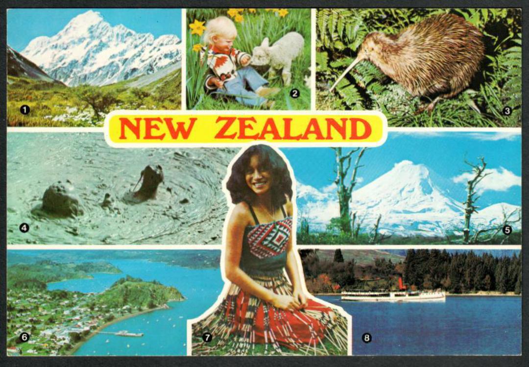NEW ZEALAND Modern Coloured Postcard. Montage. - 449789 - Postcard image 0