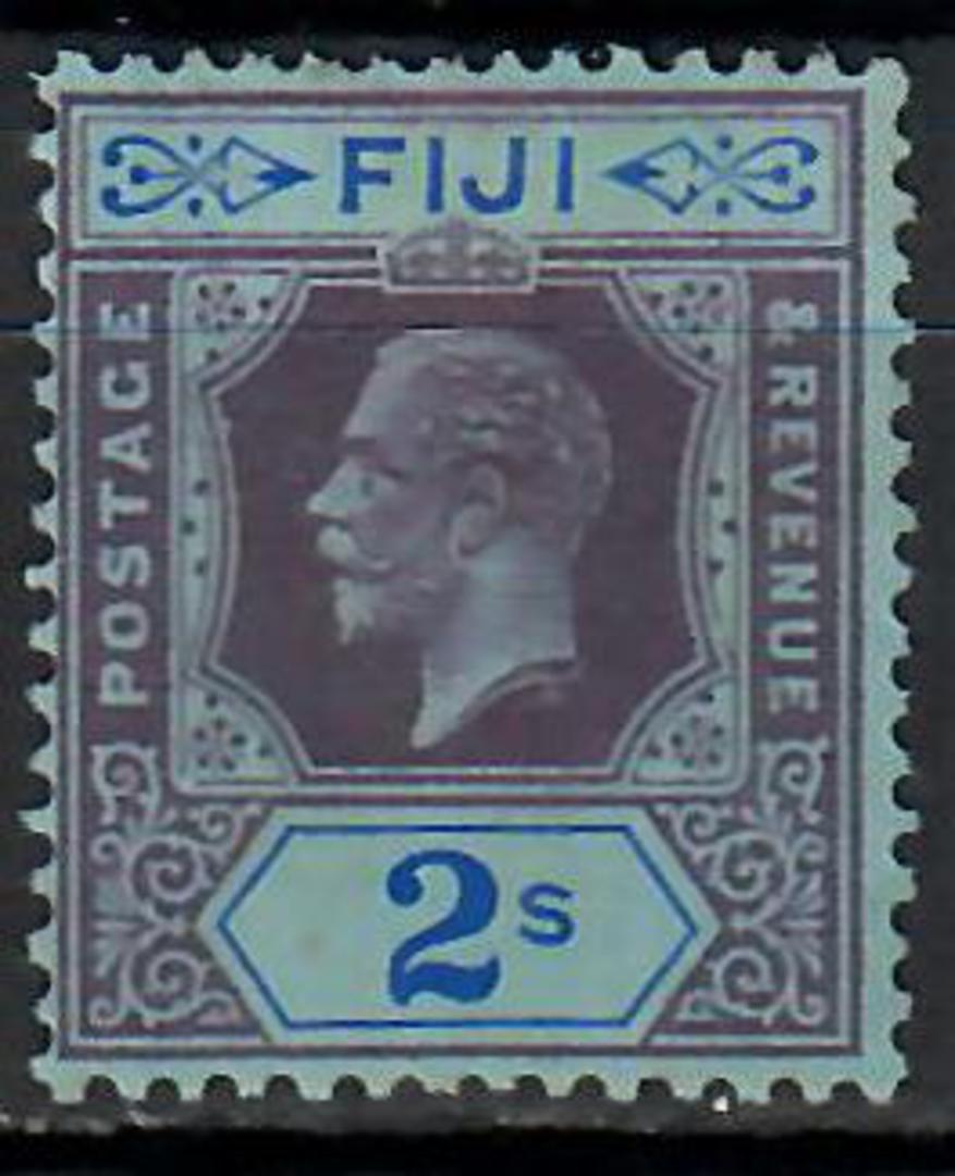 FIJI 1922 Geo 5th Definitive 2/- Purple and Blue on blue. Wmk Mult Script CA. Nice copy. - 70991 - Mint image 0