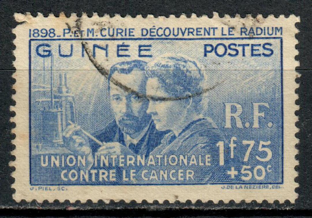 FRENCH GUINEA 1938 International Anti-Cancer Fund 1f75+50c Ultramarine. - 90999 - FU image 0