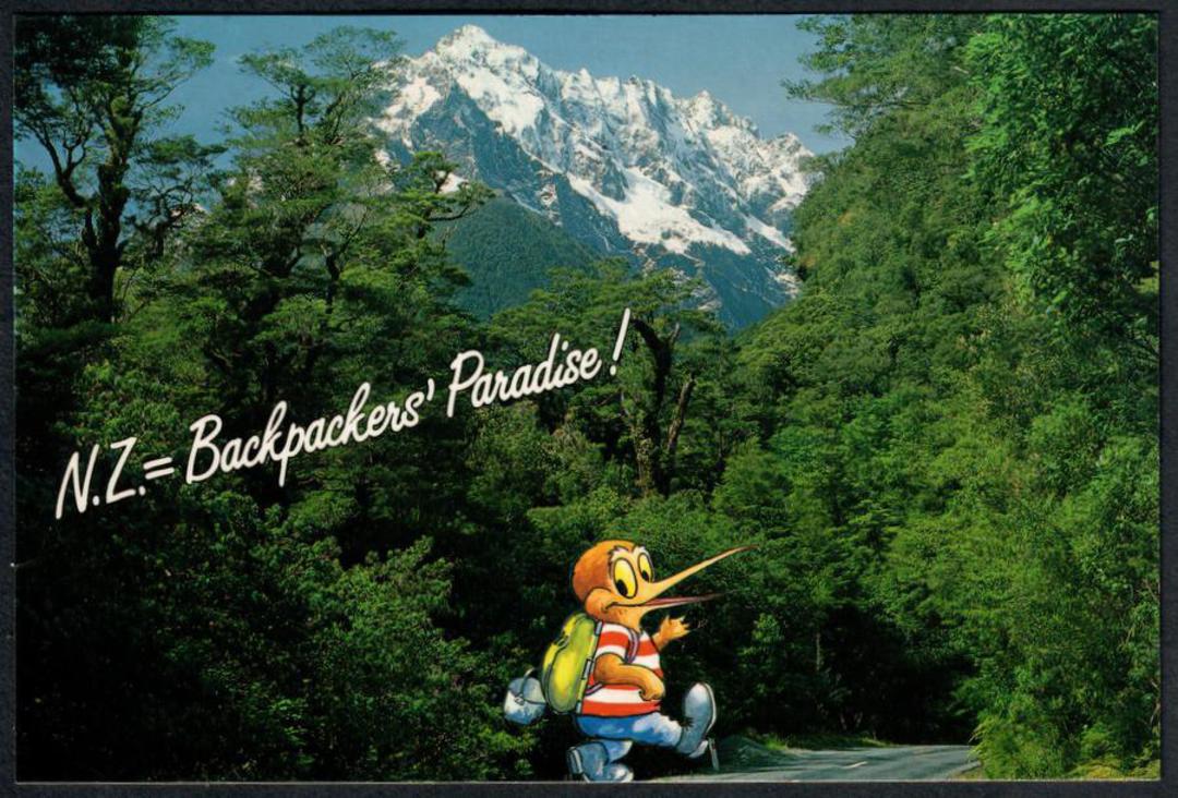 New Zealand Backpackers Paradise. Modern Coloured Postcard. - 449790 - Postcard image 0
