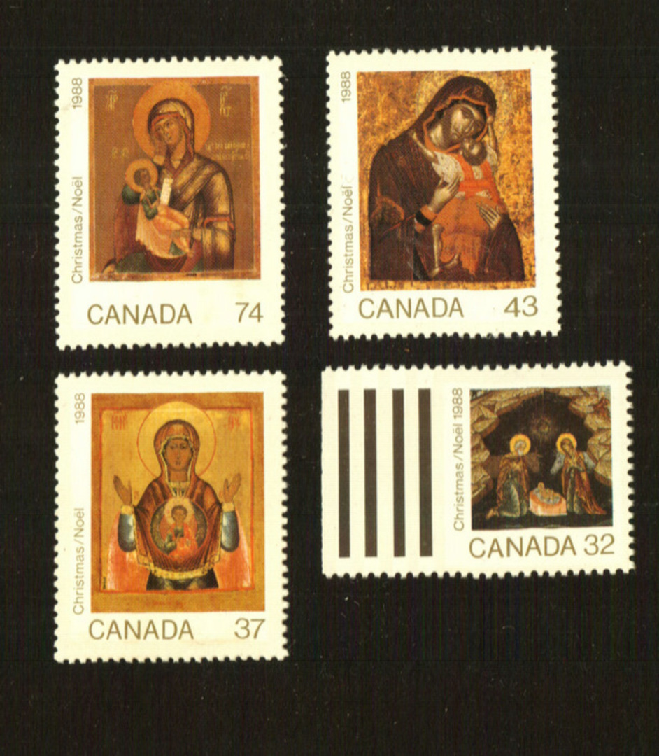CANADA 1988 Christmas. Set of 4. - 92530 - UHM image 0