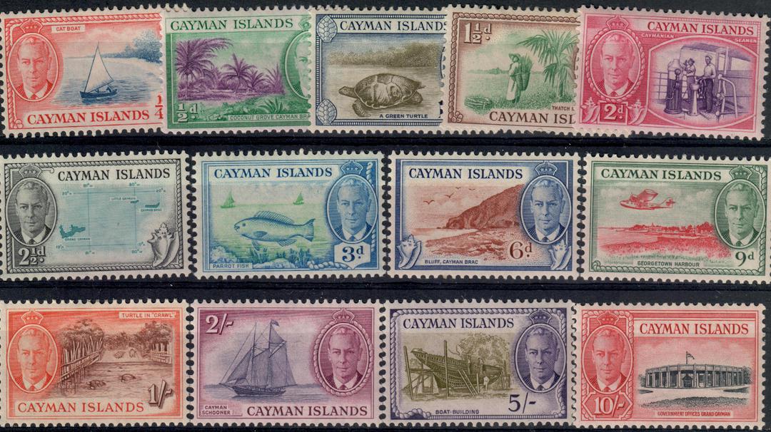 CAYMAN ISLANDS 1950 Geo 6th Definitives. Set of 13. Light hinge remains. - 20877 - Mint image 0