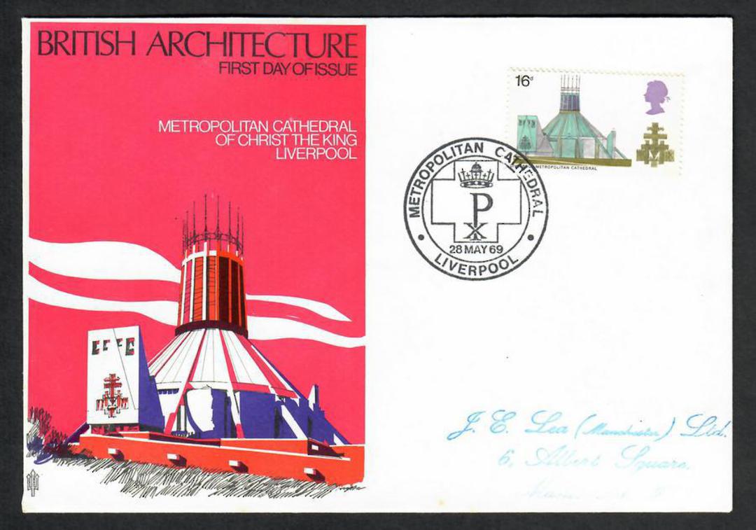 GREAT BRITAIN 1969 Architecture. Set of 6 on first day covers. - 530347 - FDC image 2