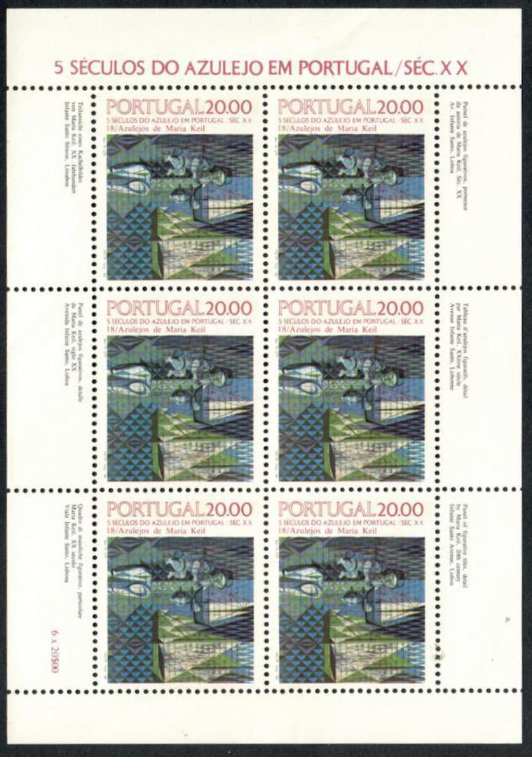 PORTUGAL 1985 Tiles. Eighteenth series. Miniature sheet. - 50795 - UHM image 0