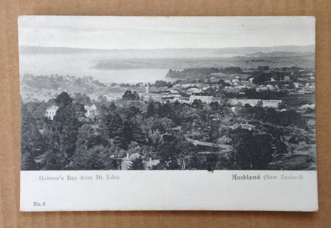 Early Undivided Postcard of Hobson's Bay from Mt Eden. - 45556 - Postcard image 0