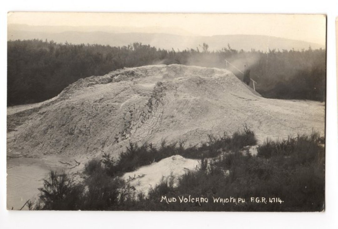 Real Photograph by Radcliffe of Mud Volcano Wairakei. - 246137 - Postcard image 0