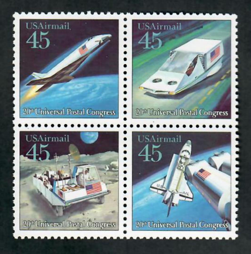 USA 1989 20th Universal Postal Union Gongrss. Second series. Block of 4. - 50892 - UHM image 0