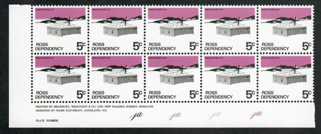 ROSS DEPENDENCY 1972 Pictorials. Original issue on Cream Chalky Paper with Shiney Gum-Arabic. Set of 6 in Plate Blocks. All Plat image 3