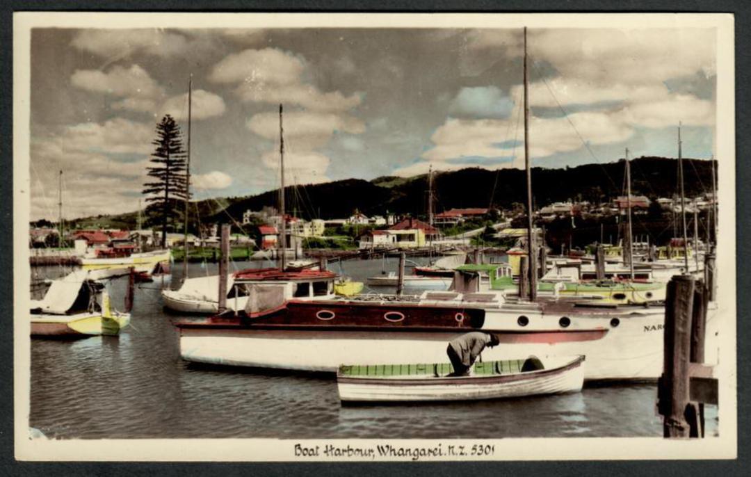 WHANGAREI Boat Harbour Real Photograph by A B Hurst & Son. - 44811 - Postcard image 0