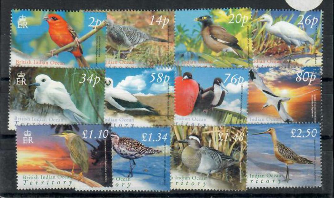 BRITISH INDIAN OCEAN TERRITORY 2004 Definitives Birds. Set of 12. Face £9.80. - 21599 - UHM image 0