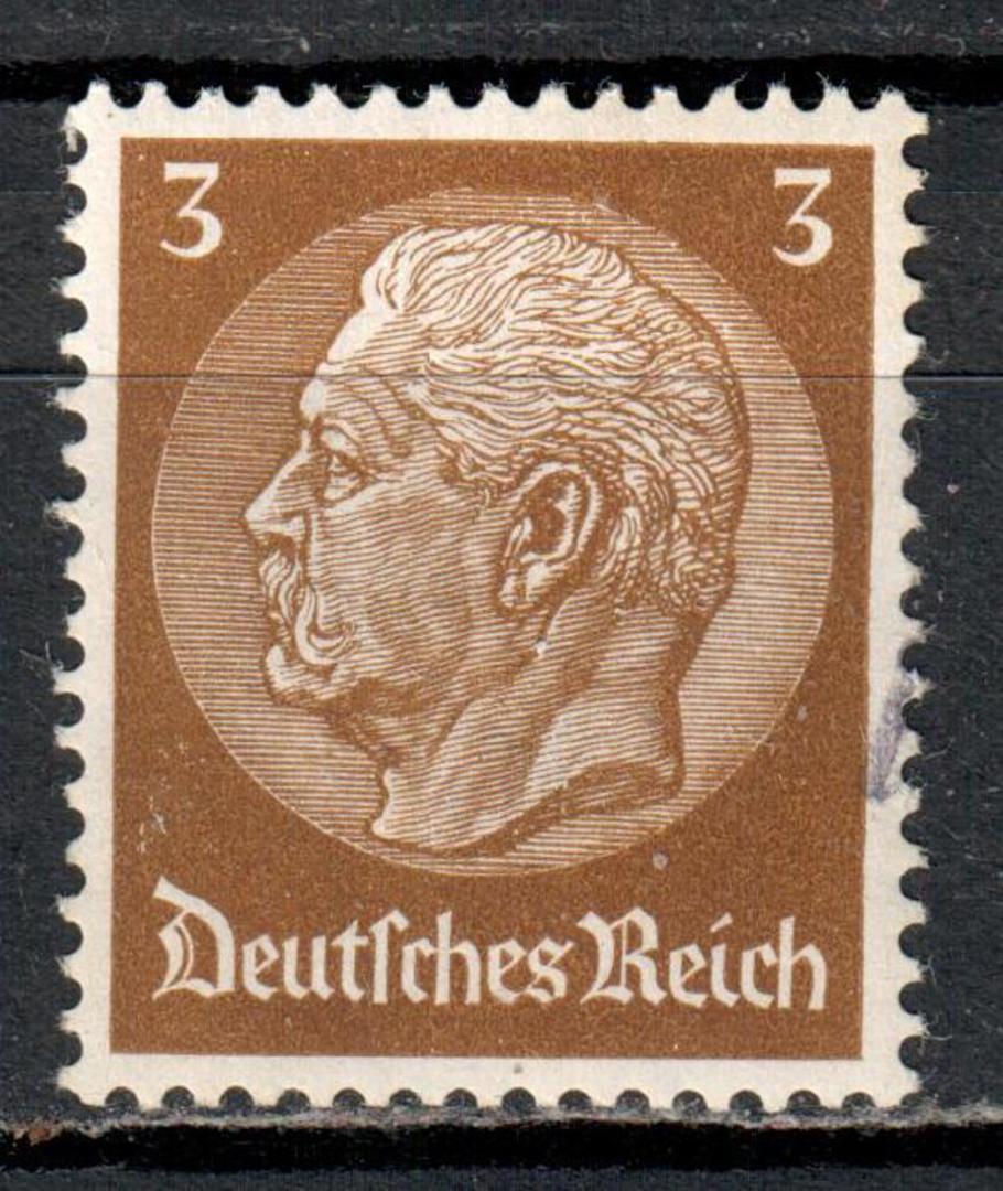 GERMANY 1933 Definitive 3pf Yellow-Brown. Watermark Mesh. - 76979 - UHM image 0