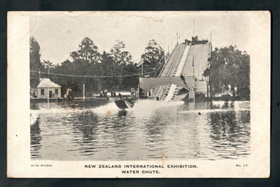 Postcard of the Water Chute with ½d stamp. Postage side defaced. - 248329 - Postcard image 0