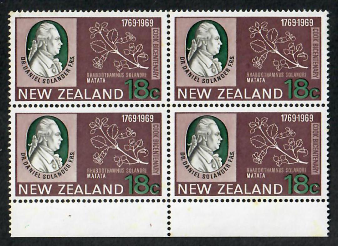NEW ZEALAND 1969 Bicentenary of the Voyage of Captain James Cook. Set of 4 in Blocks of 4. - 21812 - UHM image 0