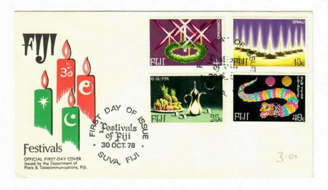 FIJI 1978 Festivals. Set of 4 on first day cover. - 32131 - FDC image 0
