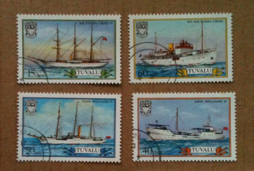 TUVALU 1987 Ships Fourth series. Set of 4. - 74219 - VFU image 0