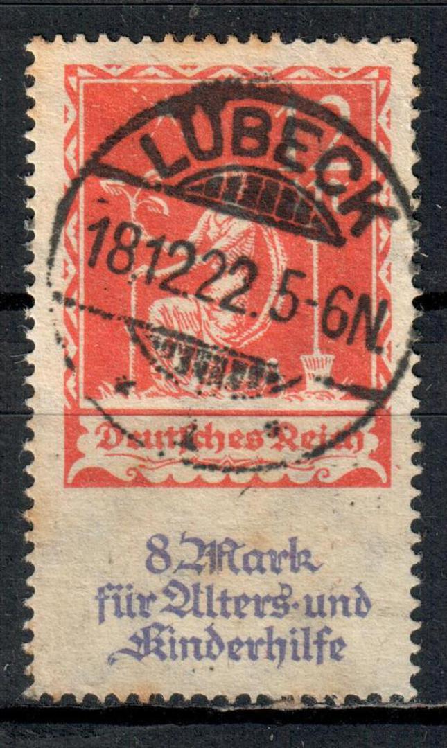 GERMANY 1922 Fund for the Old and for Children 12m + 8m Red-Orange and Lilac. - 76056 - Used image 0