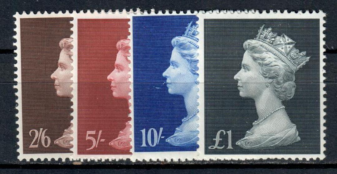 GREAT BRITAIN 1969 Machin Sterling High Values. Set of 4. - 74407 - UHM image 0