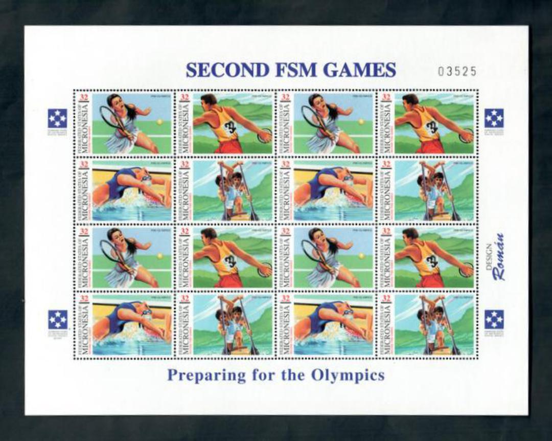 MICRONESIA 1997 Second National Games. Sheetlet of 16. - 50105 - UHM image 0