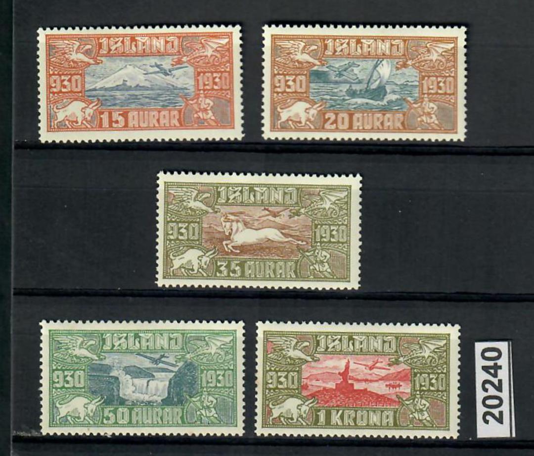 ICELAND 1930 Air set of 5. Beautifully centred with good perfs and colour. Hinge remains. - 20240 - Mint image 0