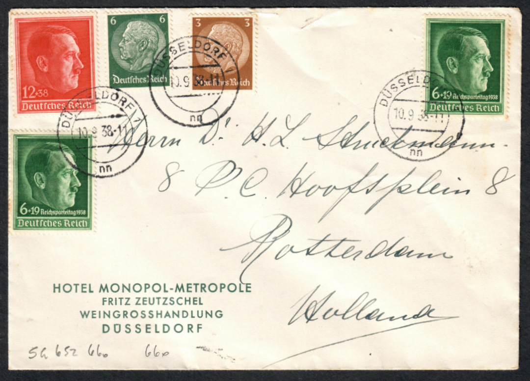 GERMANY 1938 Letter to Holland. - 31361 - PostalHist image 0