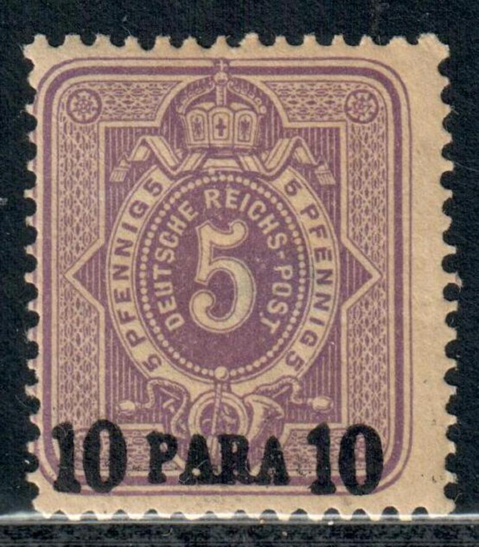 GERMAN POST OFFICES IN the TURKISH EMPIRE 1884 Definitive 10pa on 5pf Mauve. - 9358 - Mint image 0