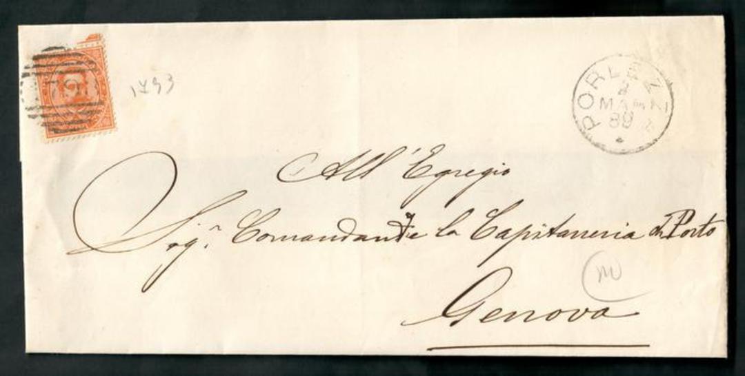 ITALY 1889 Letter to from Porlez to Chiavenna. - 138755 - PostalHist image 0