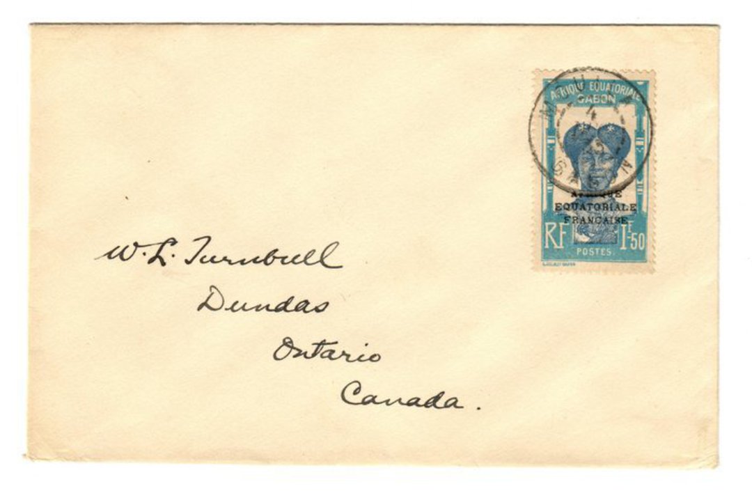 GABON 1933 Registered Letter to Canada - 37579 - PostalHist image 0
