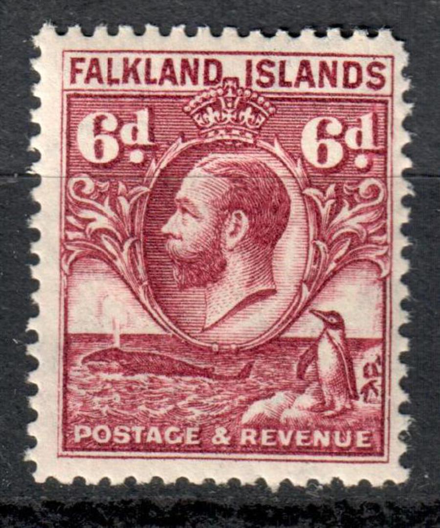 FALKLAND ISLANDS 1929 Geo 5th Definitive 6d Reddish Purple. - 6942 - Mint image 0