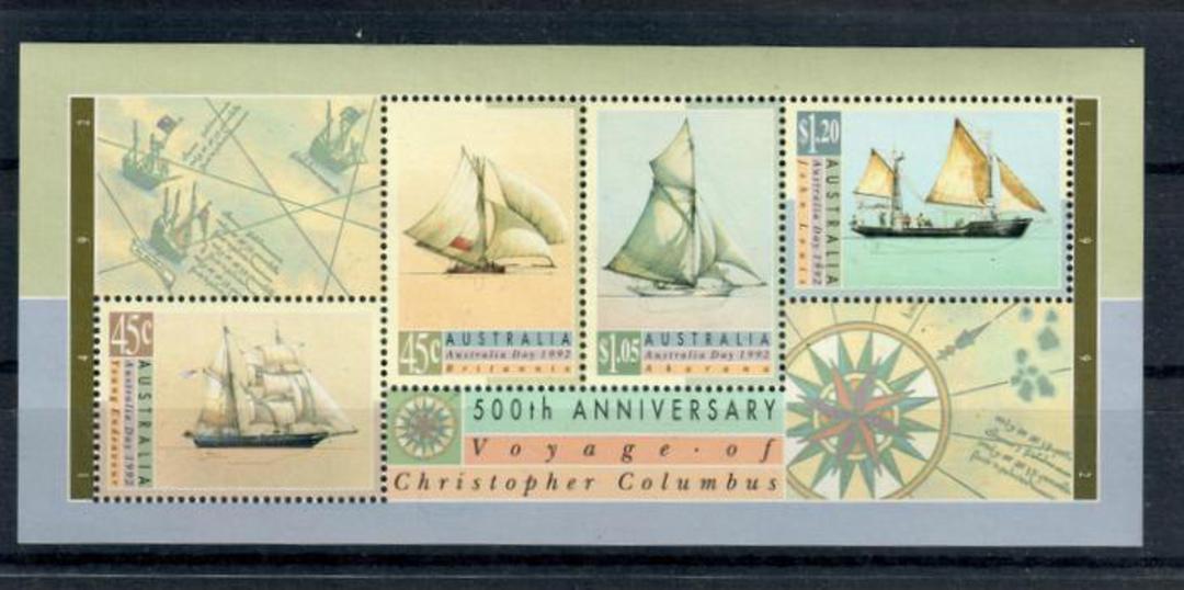 AUSTRALIA 1992 500th Anniversary of the discovery of America by Christopher Columbus. Miniature sheet. - 21253 - UHM image 0
