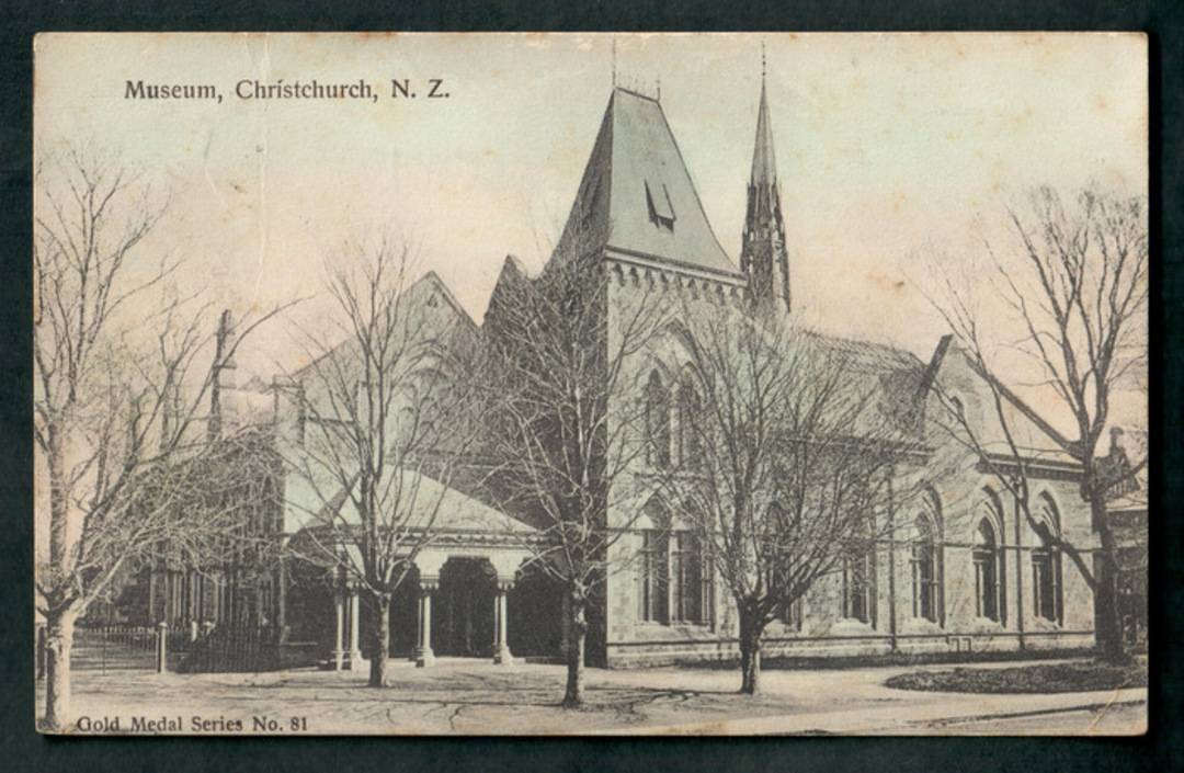 Postcard of Museum Christchurch. - 48395 - Postcard image 0
