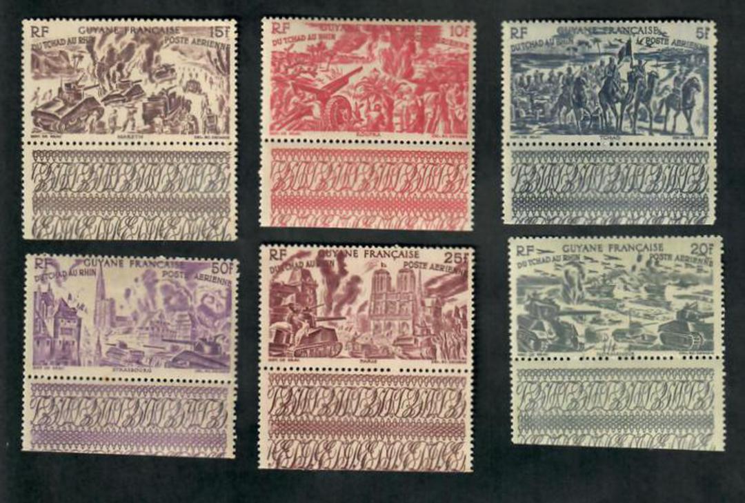 FRENCH GUIANA 1946 From Chad to the Rhine. Set of 6. - 20077 - Mint image 0