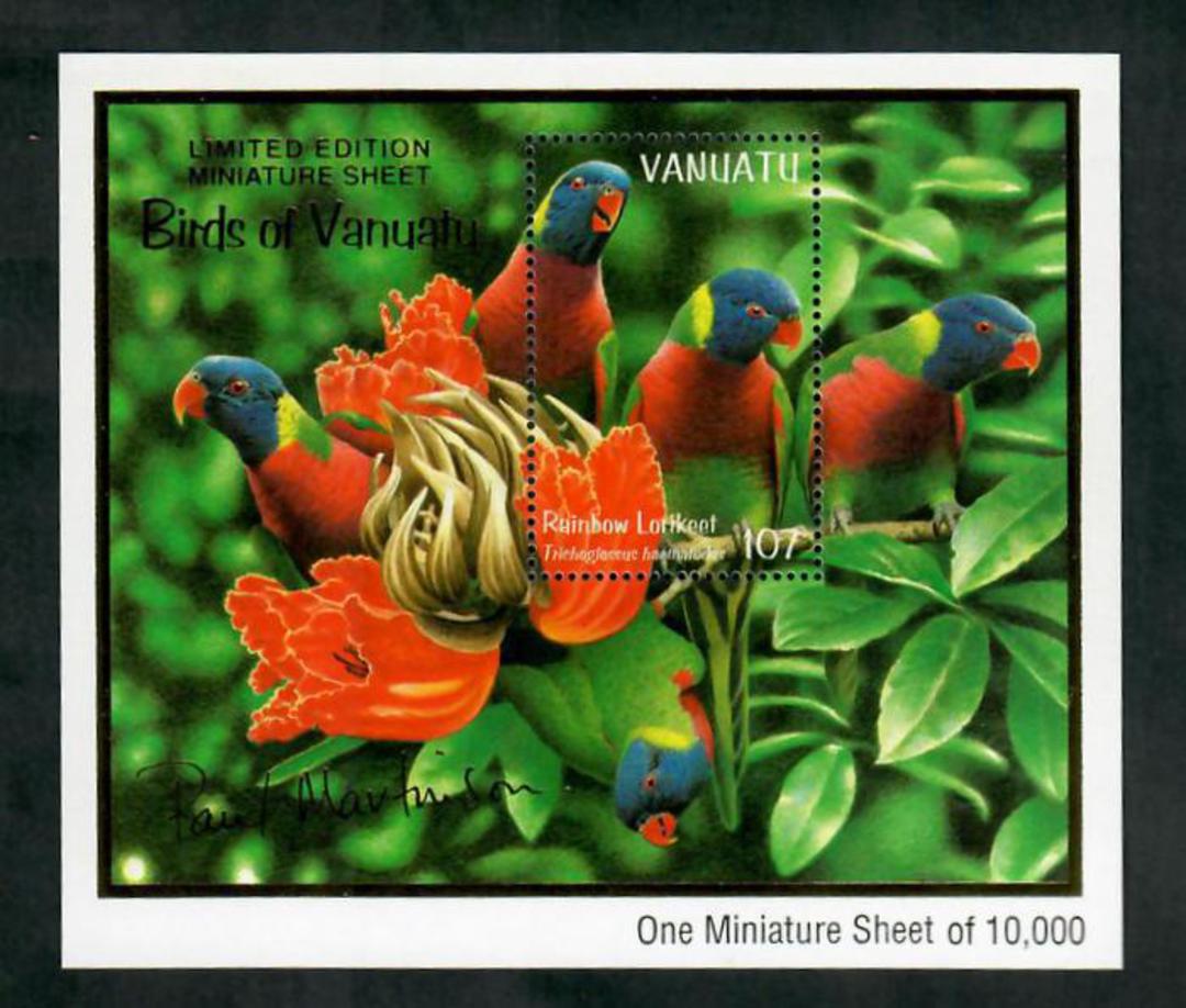 VANUATU 2001 Birds. Third series. Limited Edition miniature sheet. - 50916 - UHM image 0