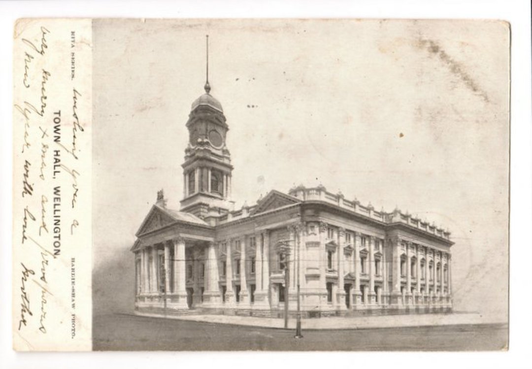 Early Undivided Postcard of Town Hall Wellington. - 247338 - Postcard image 0