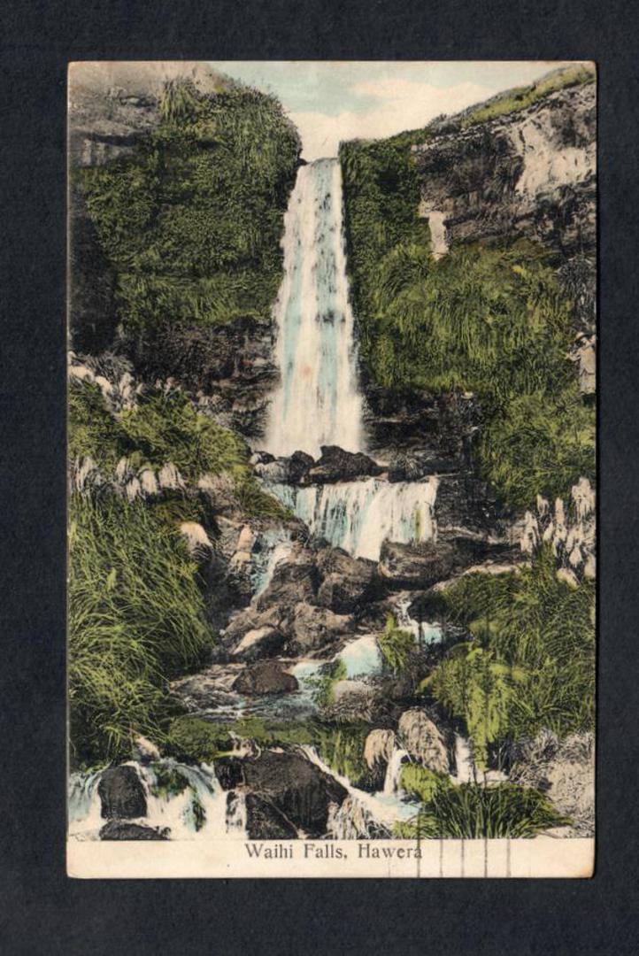 Coloured Postcard of Waihi Falls Hawera. - 47068 - Postcard image 0