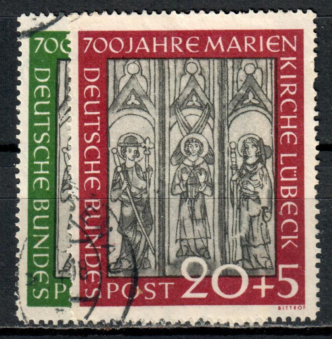 WEST GERMANY 1951 700th Anniversary of Saint Mary's Church. Set of 2. - 73557 - VFU image 0