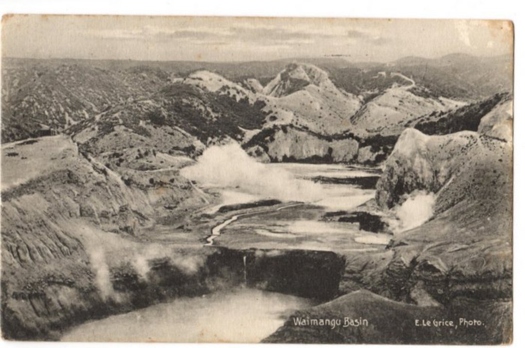 Postcard by Le Grice of Waimangu Basin. - 246101 - Postcard image 0