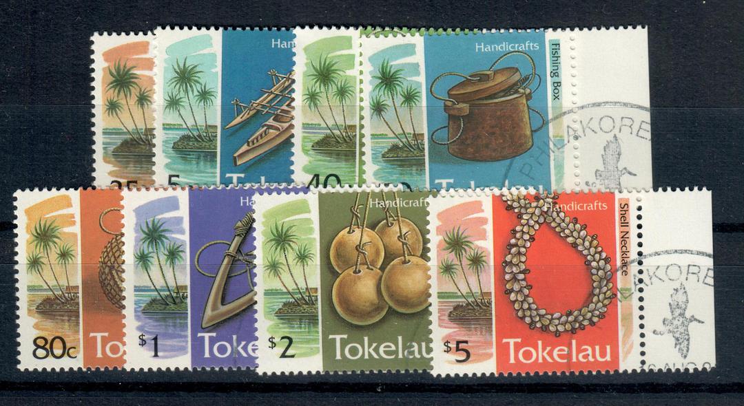 TOKELAU ISLANDS 1994 Handicrafts. Set of 8. Scott 195-202 $US 11.55. - 21090 - CTO image 0
