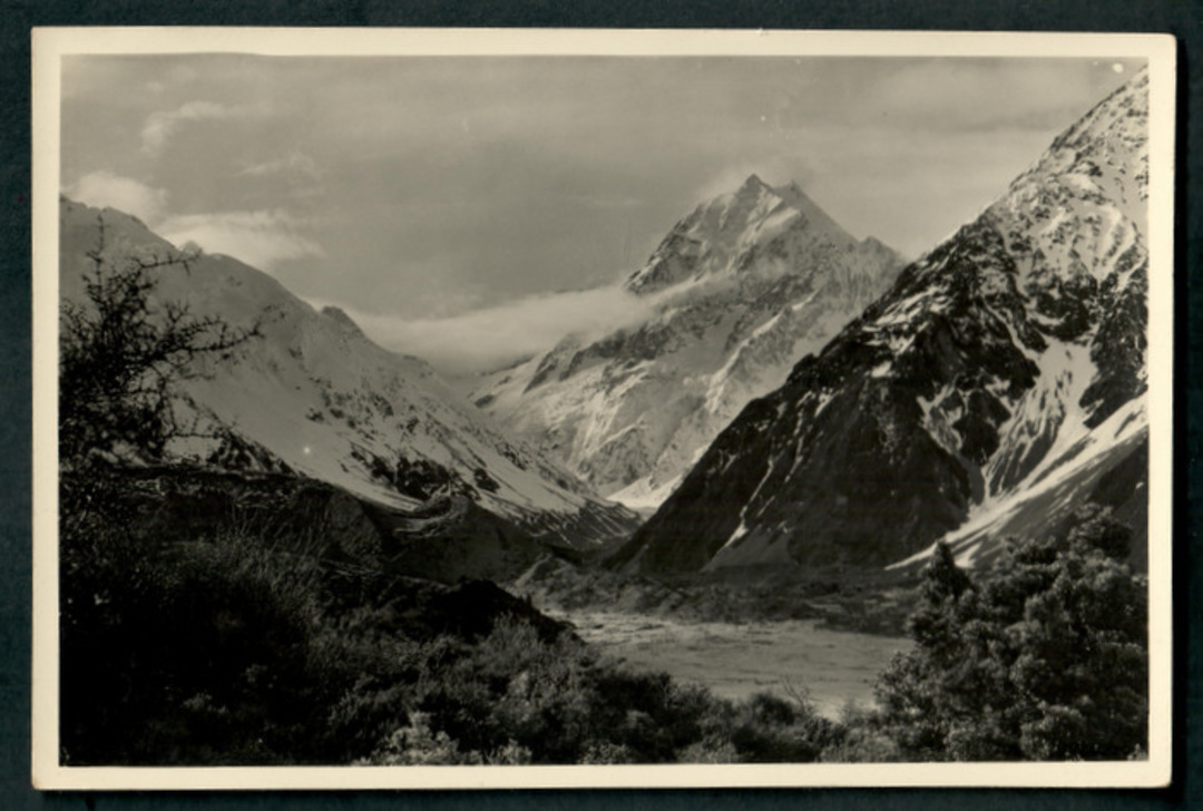 Photograph of Mt Cook looking up the hooker Valley. Not a Postcard but a professional photo. - 48889 - Photograph image 0