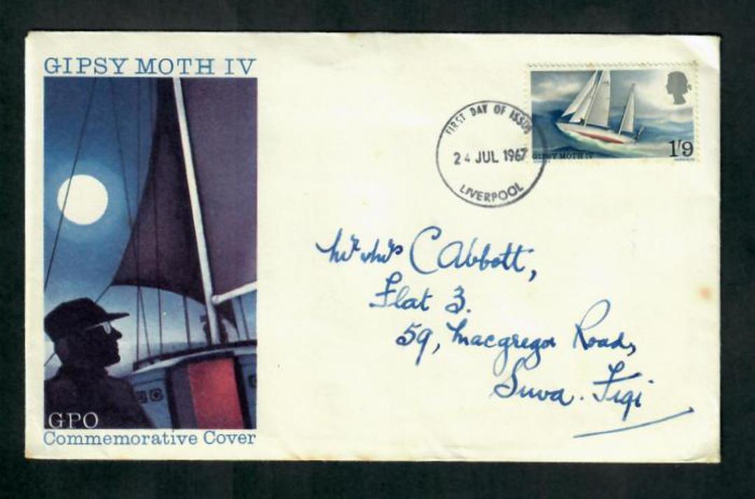 GREAT BRITAIN 1967 Gypsy Moth on illustrated first day cover. - 31762 - PostalHist image 0
