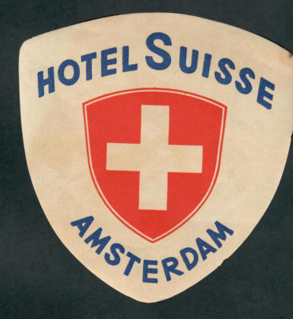 Hotel Luggage Label Hotel Suisse Amsterdam. - 52313 - image 0