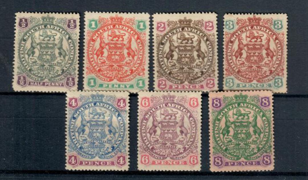 RHODESIA 1897 Definitives. Set of 7 (excludes the £1). - 20772 - Mint image 0