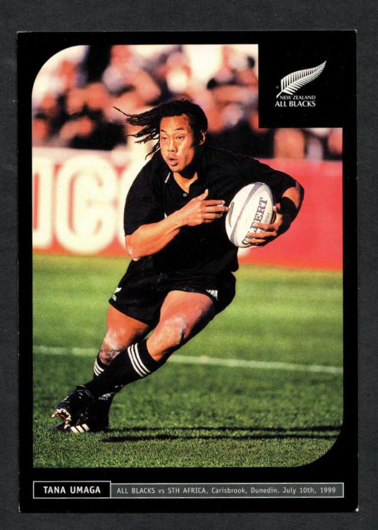NEW ZEALAND 1999 Coloured postcard of Tana Umaga All Blacks v South Africa 10/7/99. - 444391 - Postcard image 0