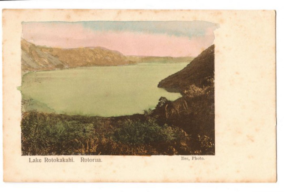Early Undivided Postcard of Lake Rotokakahi. - 245916 - Postcard image 0