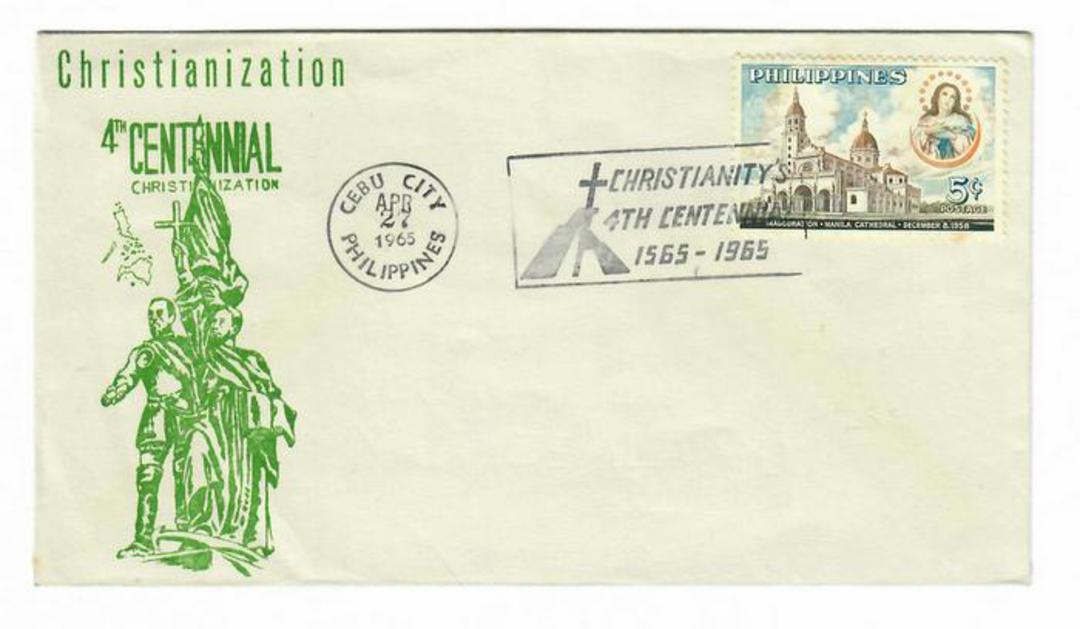 PHILIPPINES 1965 4th Centenary of Christianity in the Philippies on first day cover. - 32048 - FDC image 0