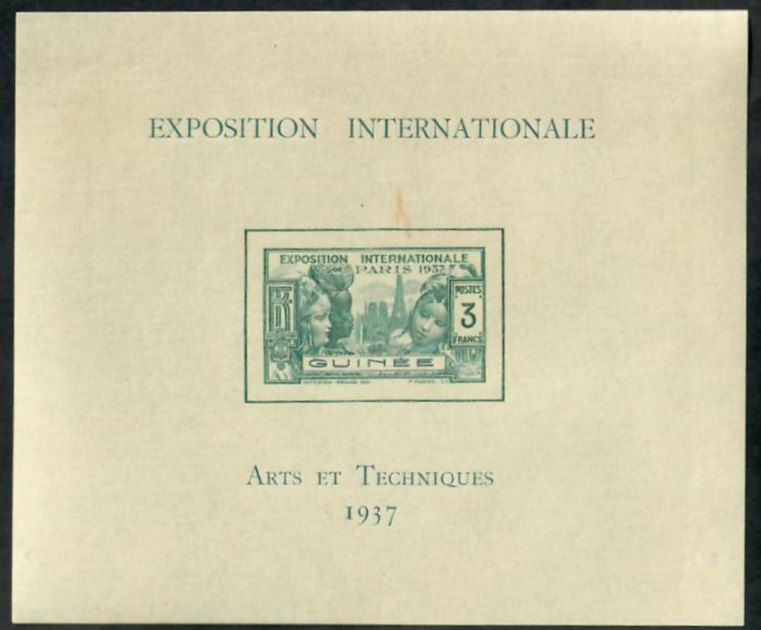 FRENCH GUINEA 1937 International Exhibition. Miniature sheet. - 50893 - Mint image 0